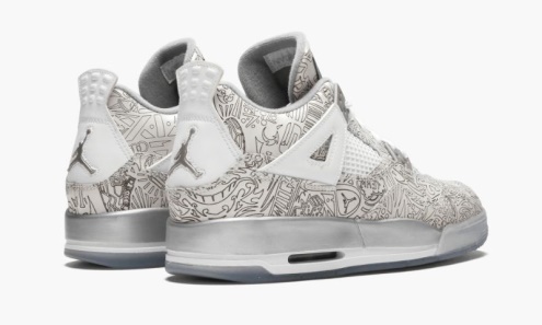 Air Jordan Greece 4 Retro Laser Bg ασπρο/μαυρο-βολτ
