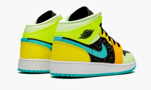 Air Jordan Greece 1 Mid Se (gs) Black/varsity κόκκινο-άσπρο