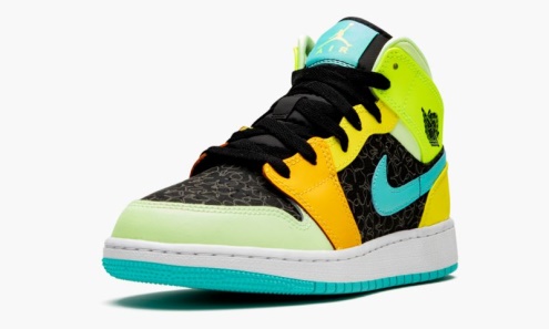 Air Jordan Greece 1 Mid Se (gs) Black/varsity κόκκινο-άσπρο