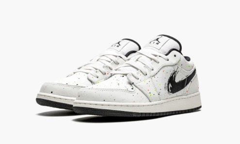 Air Jordan Greece 1 Low Se Gs άσπρο/λέιζερ πορτοκαλί-μαύρο