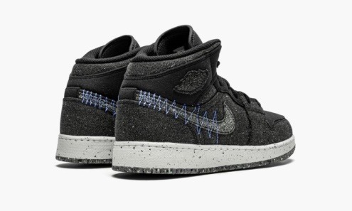 Air Jordan Greece 1 Mid Se (gs) White/black-hyper Royal