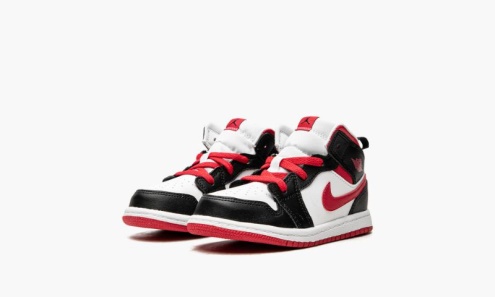 Air Jordan Greece 1 Mid Td λευκό/πανεπιστημιακό κόκκινο-μαύρο