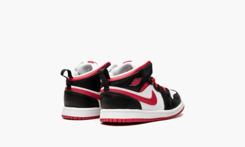 Air Jordan Greece 1 Mid Td λευκό/πανεπιστημιακό κόκκινο-μαύρο