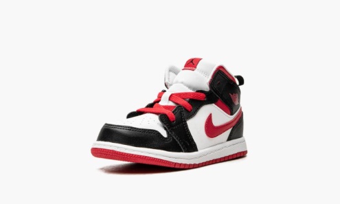 Air Jordan Greece 1 Mid Td λευκό/πανεπιστημιακό κόκκινο-μαύρο