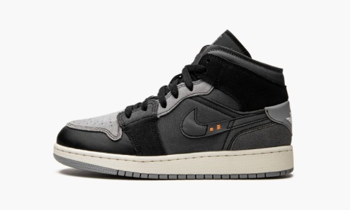 Air Jordan Greece 1 Mid Se Craft Gs μαύρο/πανεπιστημιακό κόκκινο