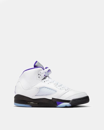 Gs Air Jordan Greece 5 Retro White/dark Concord