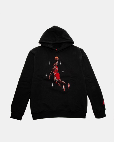 Air Jordan Greece απαραίτητα Fleece γραφικό Hoodie μαύρο