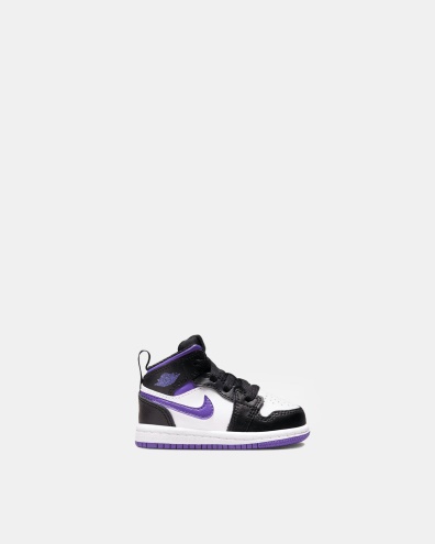 Td Air Jordan Greece 1 Mid Black/ Dark Iris