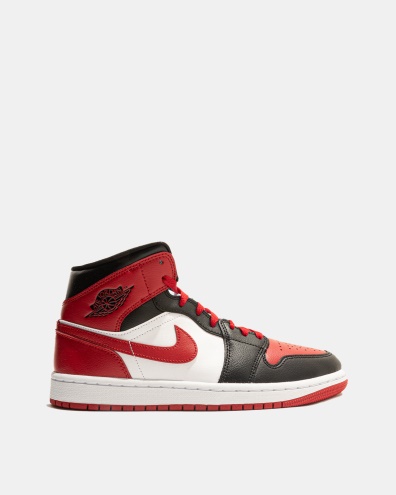 W's Air Jordan Greece 1 Mid Black/gym Red/white