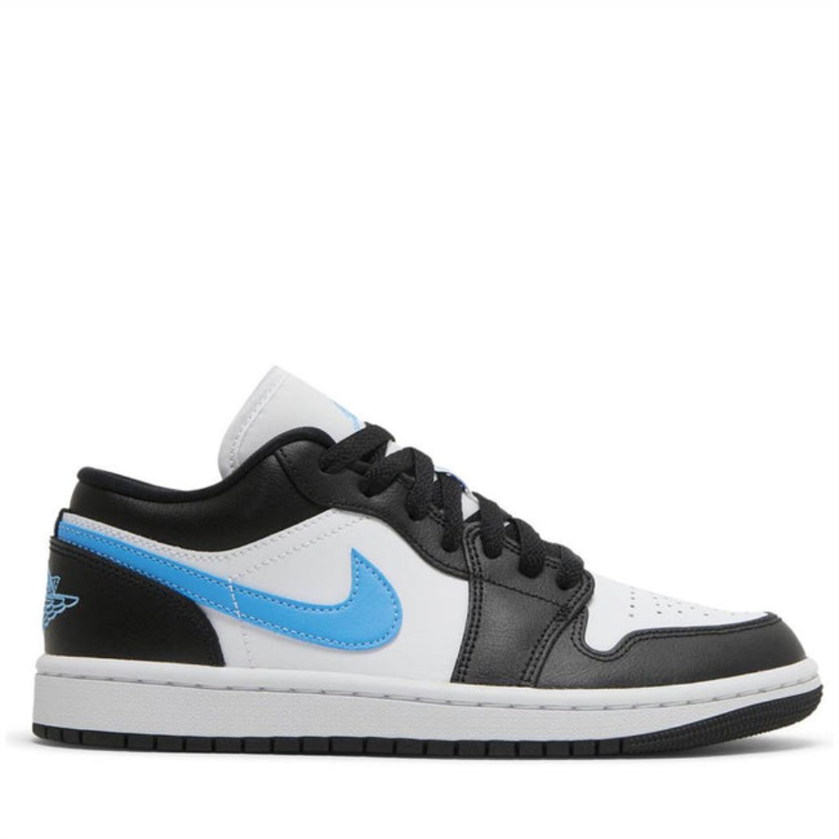 Air Jordan Greece 1 χαμηλό μαύρο πανεπιστήμιο μπλε λευκό(w)