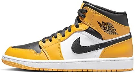 Air Jordan Greece 1 Mid Men Fashion Shoes Taxi-λευκο-μαυρο