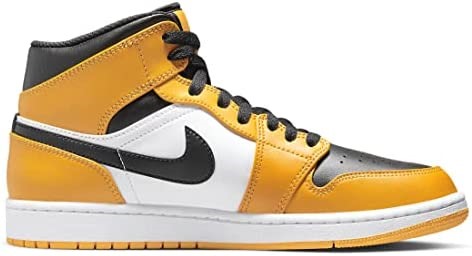 Air Jordan Greece 1 Mid Men Fashion Shoes Taxi-λευκο-μαυρο