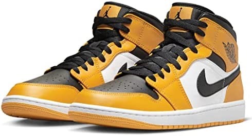 Air Jordan Greece 1 Mid Men Fashion Shoes Taxi-λευκο-μαυρο