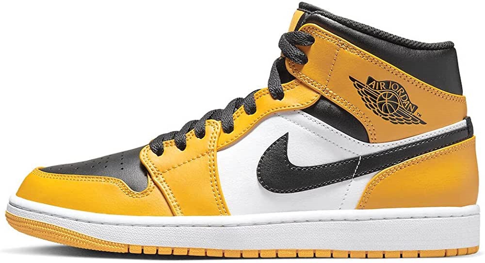 Air Jordan Greece 1 Mid Men παπούτσια Taxi-άσπρο-μαύρο