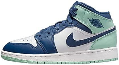μεγάλα παιδιά Air Jordan Greece 1 Mid Blue Mint Mystic Navy-mint Foam-λευκό