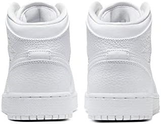 Nike Boys Greece Air Jordan 1 Mid Gs Sneaker λευκό-λευκό 7 μεγάλα παιδιά