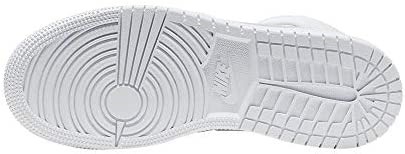 Nike Boys Greece Air Jordan 1 Mid Gs Sneaker λευκό-λευκό 7 μεγάλα παιδιά