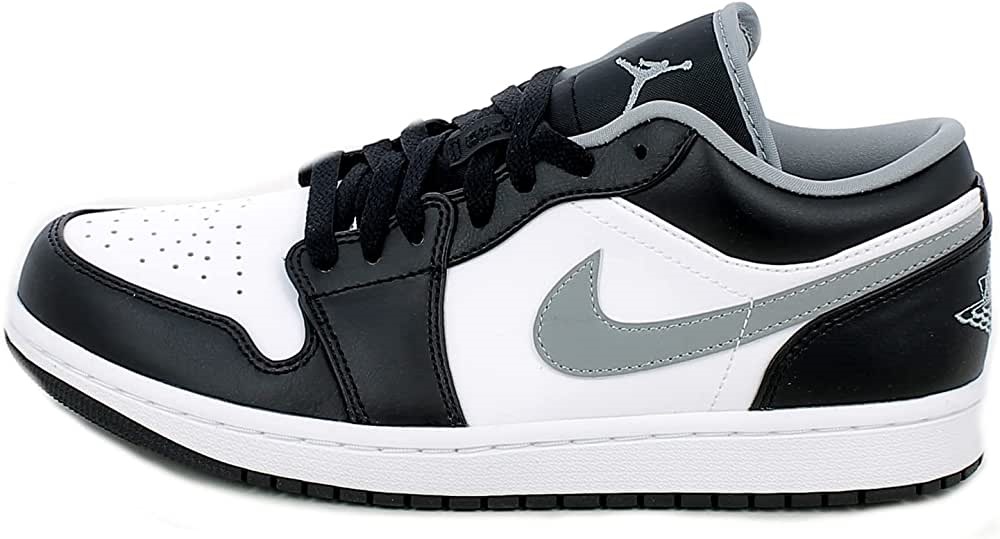Nike Men Greece Air Jordan 1 χαμηλό μαύρο-σωματίδιο γκρι μαύρο-σωματίδιο γκρι-λευκό